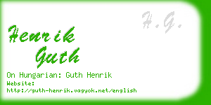 henrik guth business card